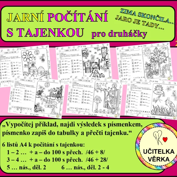 JARNÍ POČÍTÁNÍ S TAJENKOU – pro druháčky 1