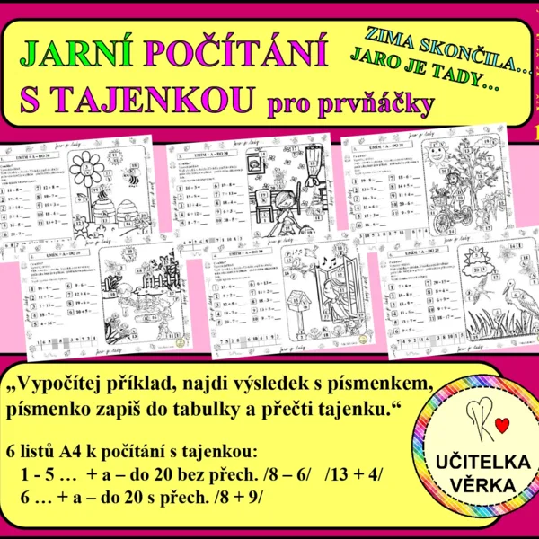 JARNÍ POČÍTÁNÍ S TAJENKOU – pro prvňáčky 1