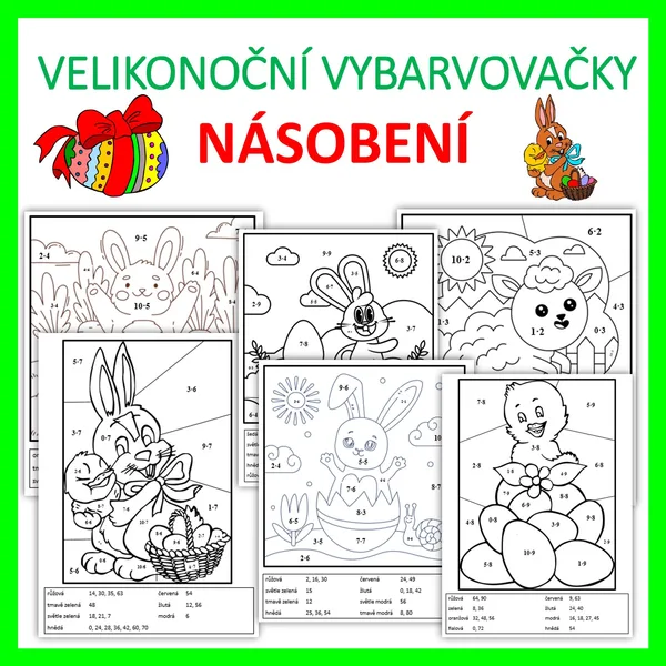 VELIKONOČNÍ VYBARVOVAČKY - NÁSOBENÍ 1
