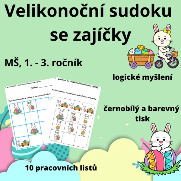 Velikonoční sudoku se zajíčky 1