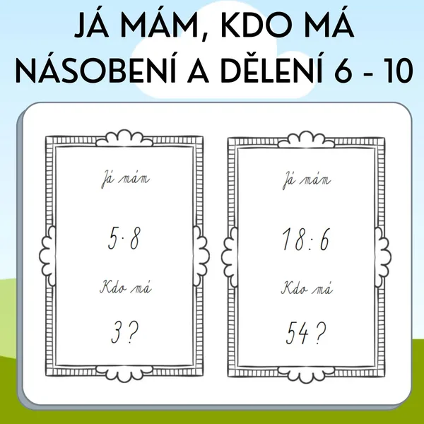Násobení a dělení 6 - 10 1