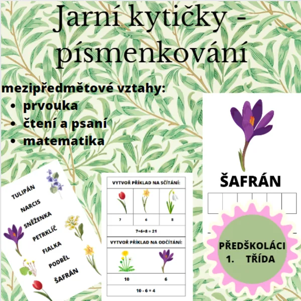 Jarní kytičky - písmenkování 1
