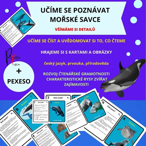 UČÍME SE POZNÁVAT MOŘSKÉ SAVCE - skupinková práce, komunitní kruh 1