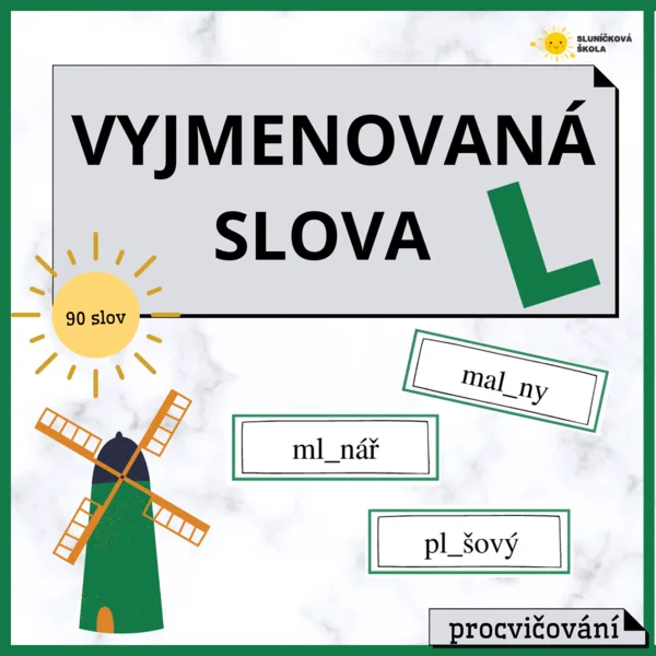 Vyjmenovaná slova po L - procvičování 1