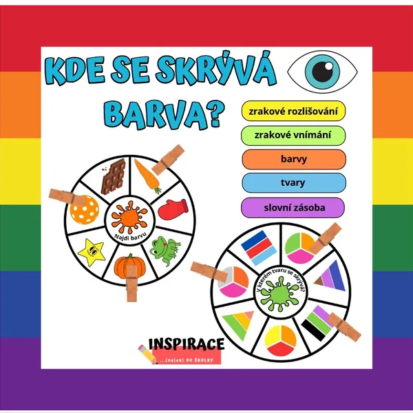 KOLEČKA pro poznávání a hledání barev 1
