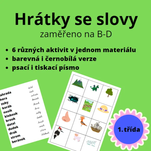 Hrátky se slovy - zaměřeno na B-D 1