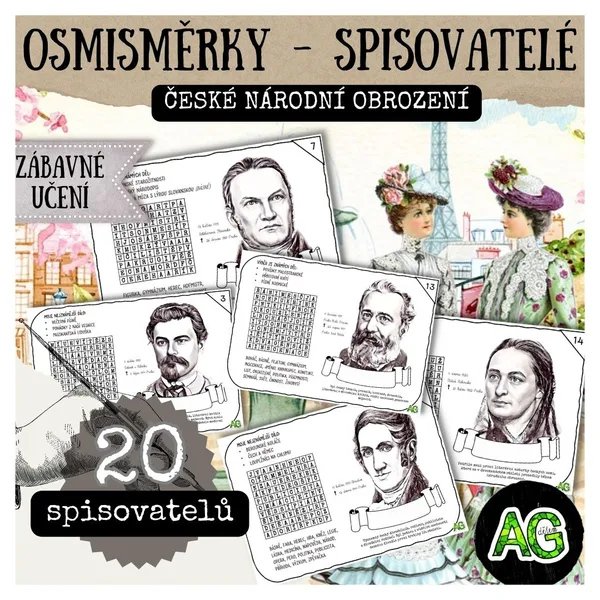 ČESKÉ NÁRODNÍ OBROZENÍ - 20 OSOBNOSTÍ v osmisměrkách (1.díl) 1