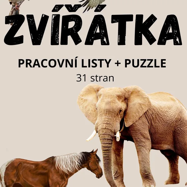 ZVÍŘÁTKA - pracovní listy,puzzle 1