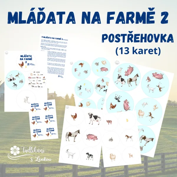 Mláďata na farmě 2 - postřehovka (13 karet) 1