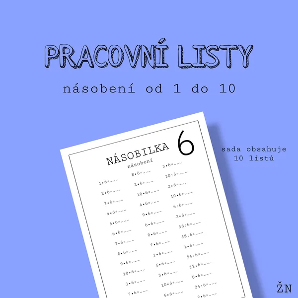 Násobilka - násobení s čísly 1 - 10 1
