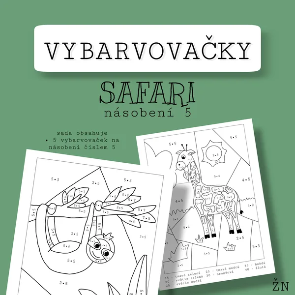 Vybarvovačky - násobení 5 1