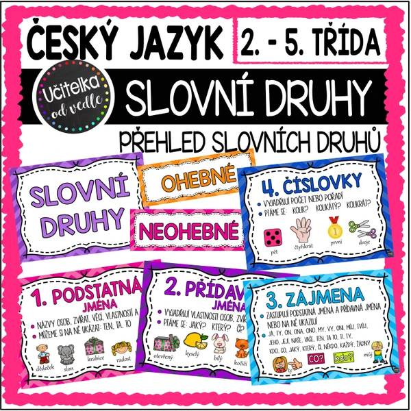SLOVNÍ DRUHY: PŘEHLED SLOVNÍCH DRUHŮ 1