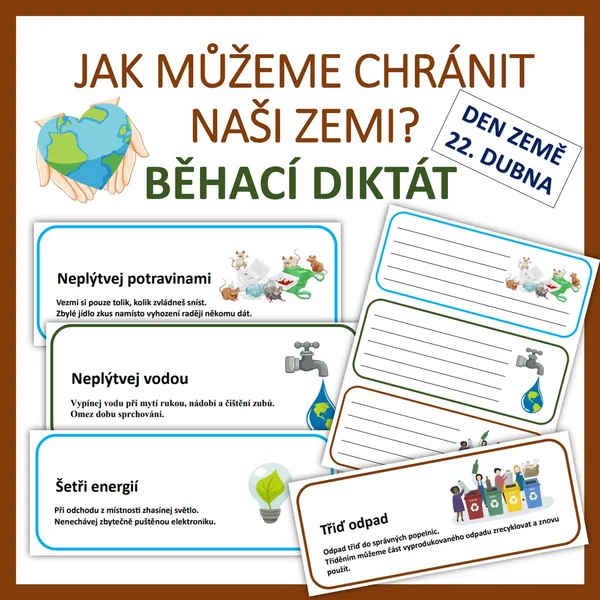 Jak můžeš chránit naši zemi? - BĚHACÍ DIKTÁT 1