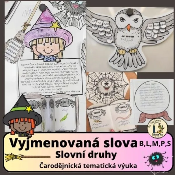 Čarodějnice - vyjmenovaná slova, slovní druhy - tematická výuka. 1