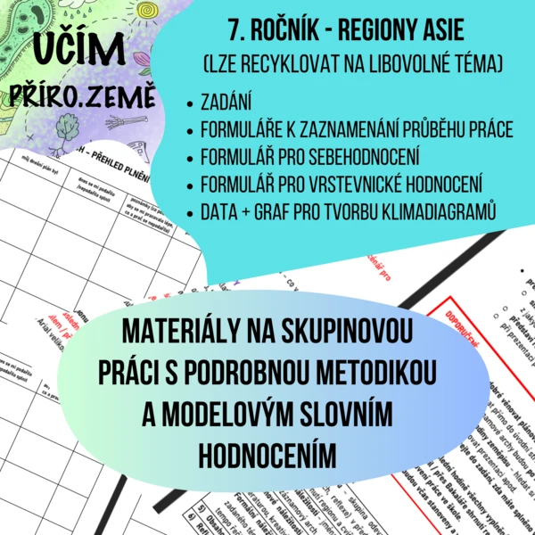 Materiály pro skupinovou práci - regiony Asie (ale lze na libovolné téma) 1