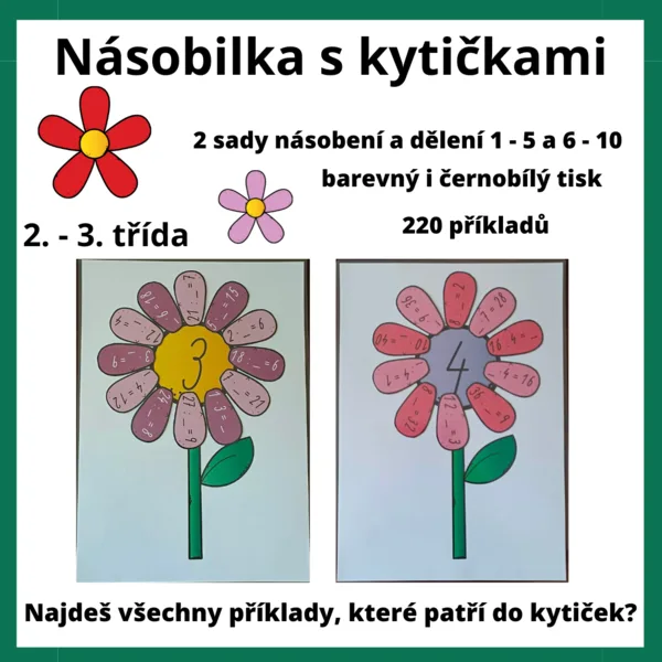 Násobilka s kytičkami 1