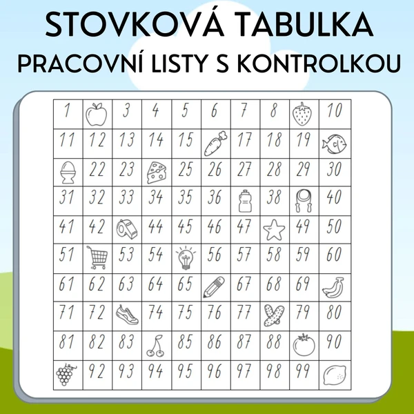 Pracovní listy ke stovkové tabulce 1