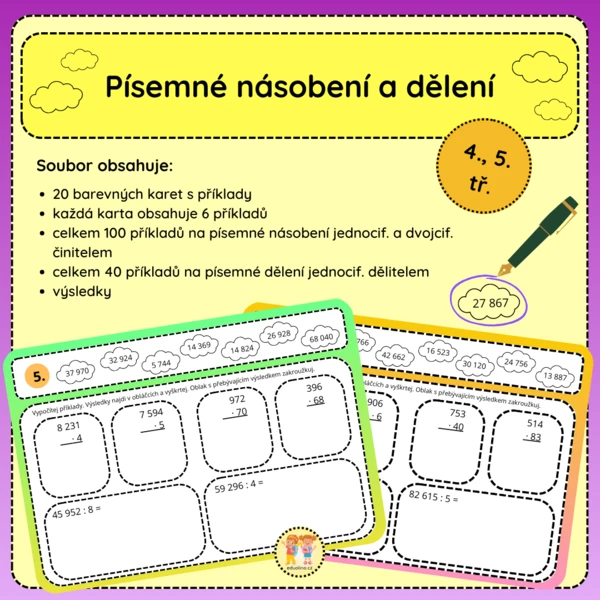 Písemné násobení a dělení 1