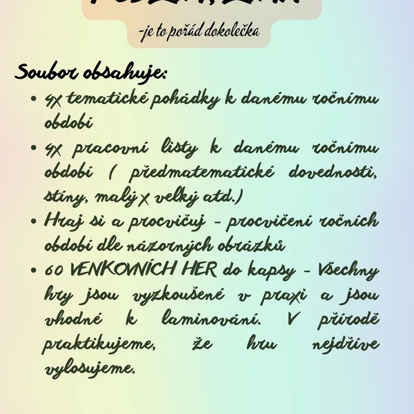 Jaro, léto, podzim, zima - je to pořád dokolečka 1