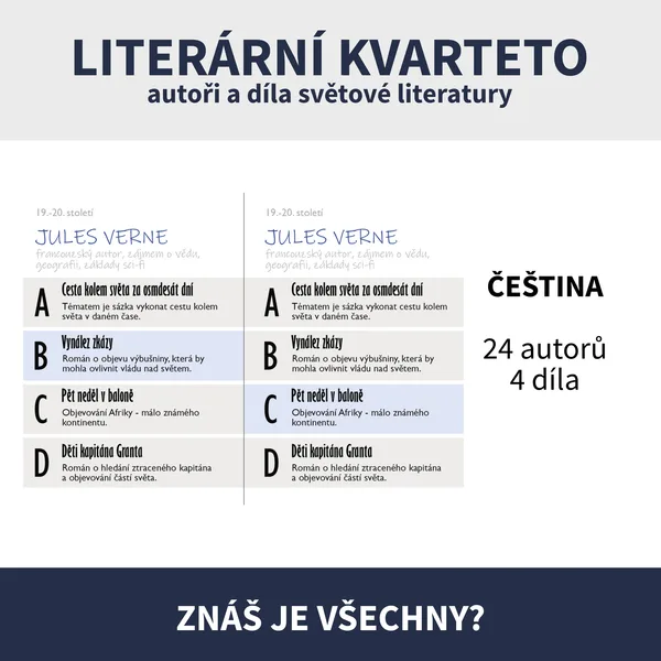 LITERÁRNÍ KVARTETO (světová literatura) 1
