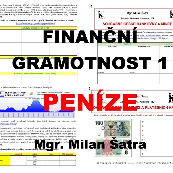 FINANČNÍ GRAMOTNOST 1 - peníze 1