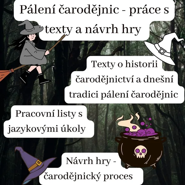 Pálení čarodějnic - práce s texty (čtení s porozuměním) a návrh hry  1