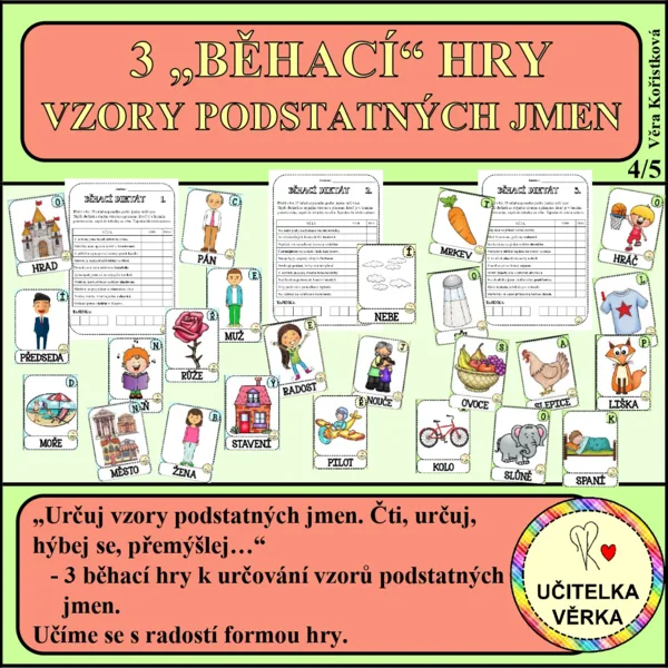 VZORY PODSTATNÝCH JMEN – 3 BĚHACÍ HRY 1