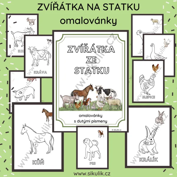 OMALOVÁNKY ZVÍŘÁTKA NA STATKU 1