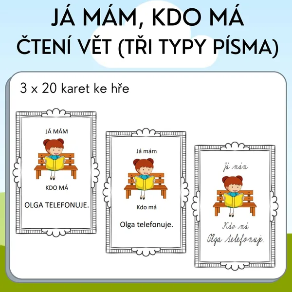 Já mám, kdo má? Čtení vět 1