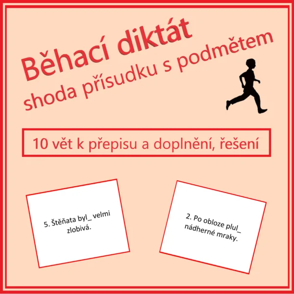 Běhací diktát - shoda přísudku s podmětem 1