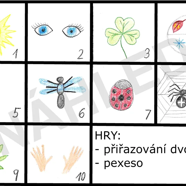 čísla 1-10 pexeso 1