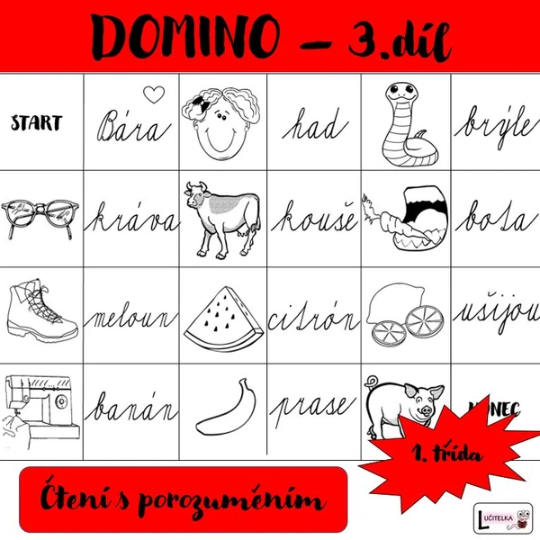 Domino - 3.díl, čtení s porozuměním 1