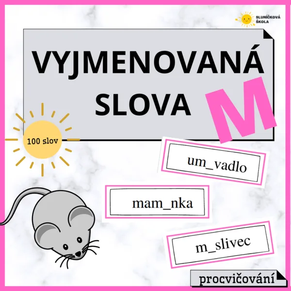 Vyjmenovaná slova po M - procvičování 1