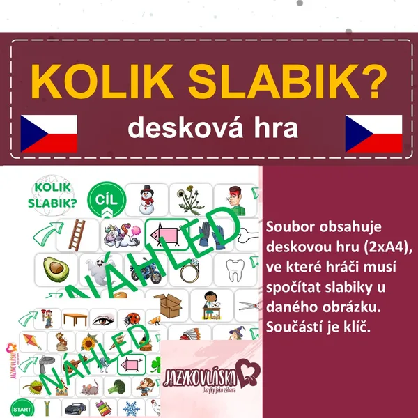 Kolik slabik desková hra 1