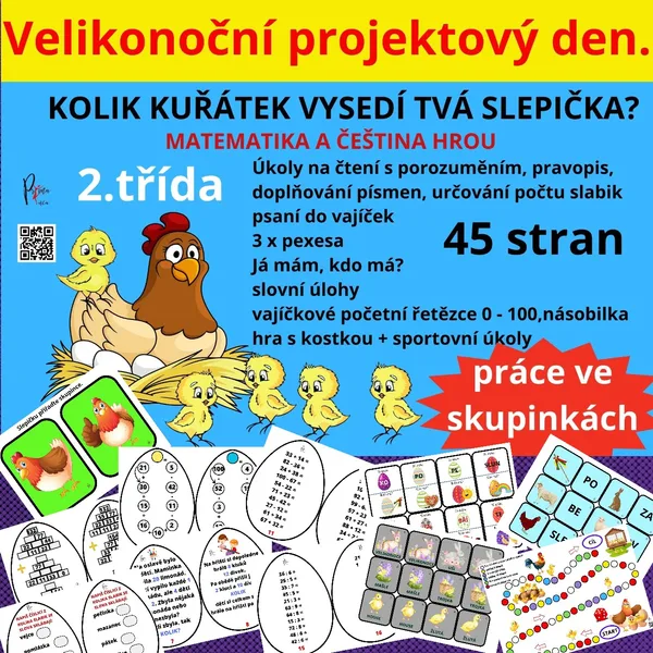 Velikonoční projektový den. MATEMATIKA A ČEŠTINA HROU - skupinky 1