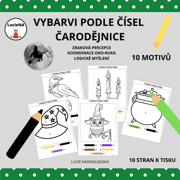 Vybarvi podle čísel - ČARODĚJNICE 1