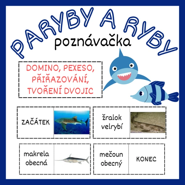  PARYBY a RYBY - poznávačka (domino) 1