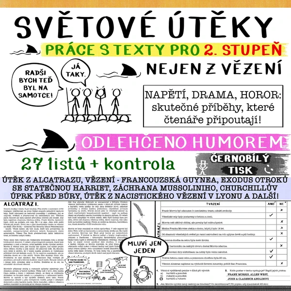 Světové útěky - zábavná práce s textem pro 2. stupeň 1
