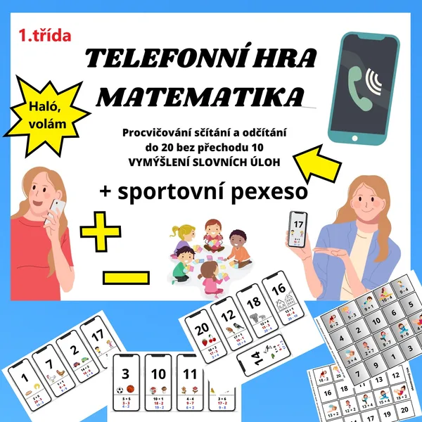 TELEFONNÍ HRA - MATEMATIKA + sportovní pexeso 1