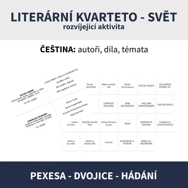SVĚTOVÍ SPISOVATELÉ A DÍLA - AKTIVITA KE KVARTETU (i bez) 1
