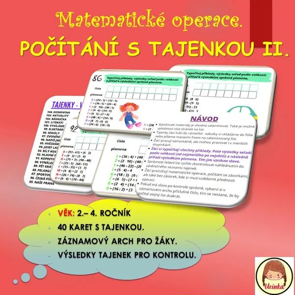 Matematické počítání s tajenkou II. 1