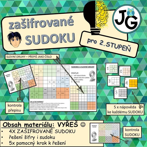 Zašifrované sudoku - pro 2.stupeň 1