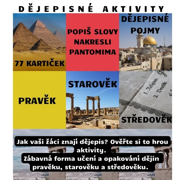 Dějepisné aktivity - pravěk, starověk a středověk  1