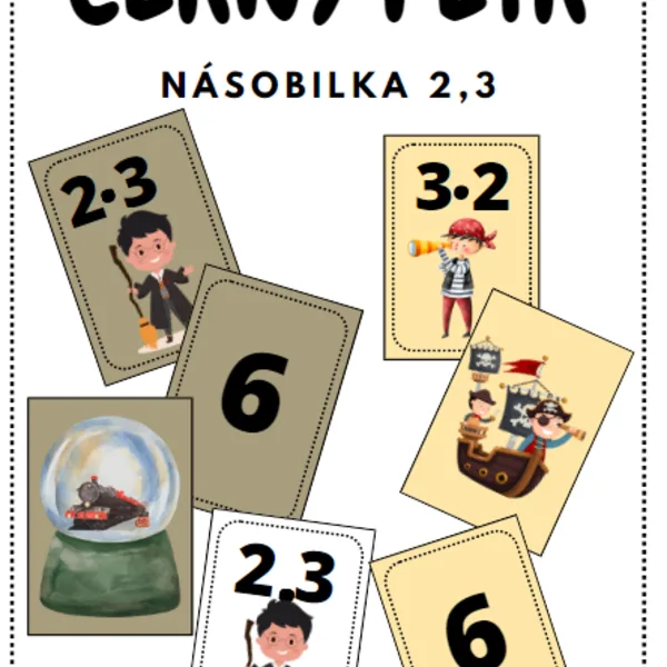 Černý Petr - násobilka 2,3 1