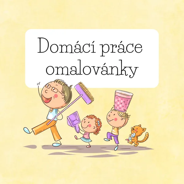 Domácí práce-omalovánky 1