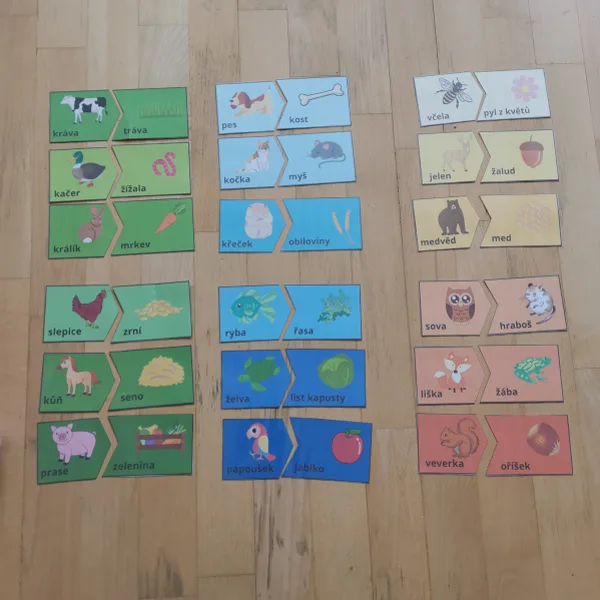 Duo puzzle - čím se živí zvířata 1
