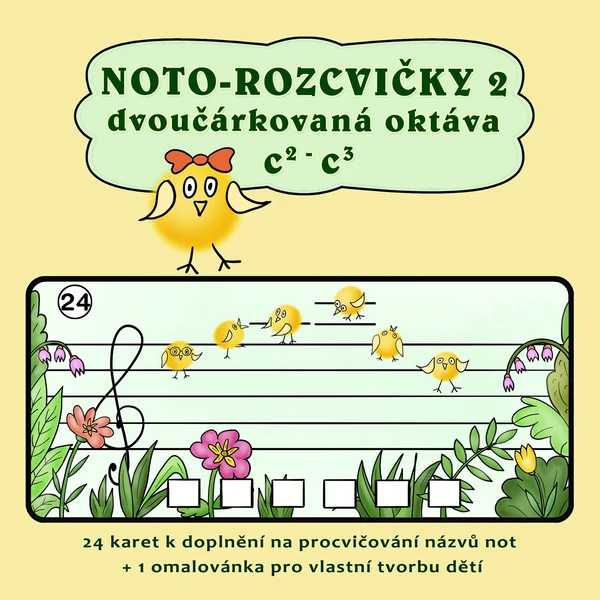 Noto-rozcvičky 2 - dvoučárkovaná oktáva c2 - c3 1