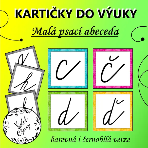 Kartičky do výuky - Malá psací abeceda 1