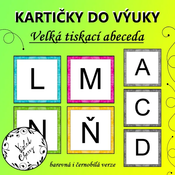Kartičky do výuky - Velká tiskací abeceda 1