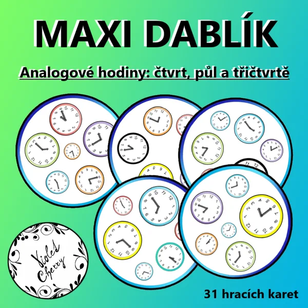 Maxi Dablík - Analogové hodiny: čtvrt, půl a třičtvrtě 1